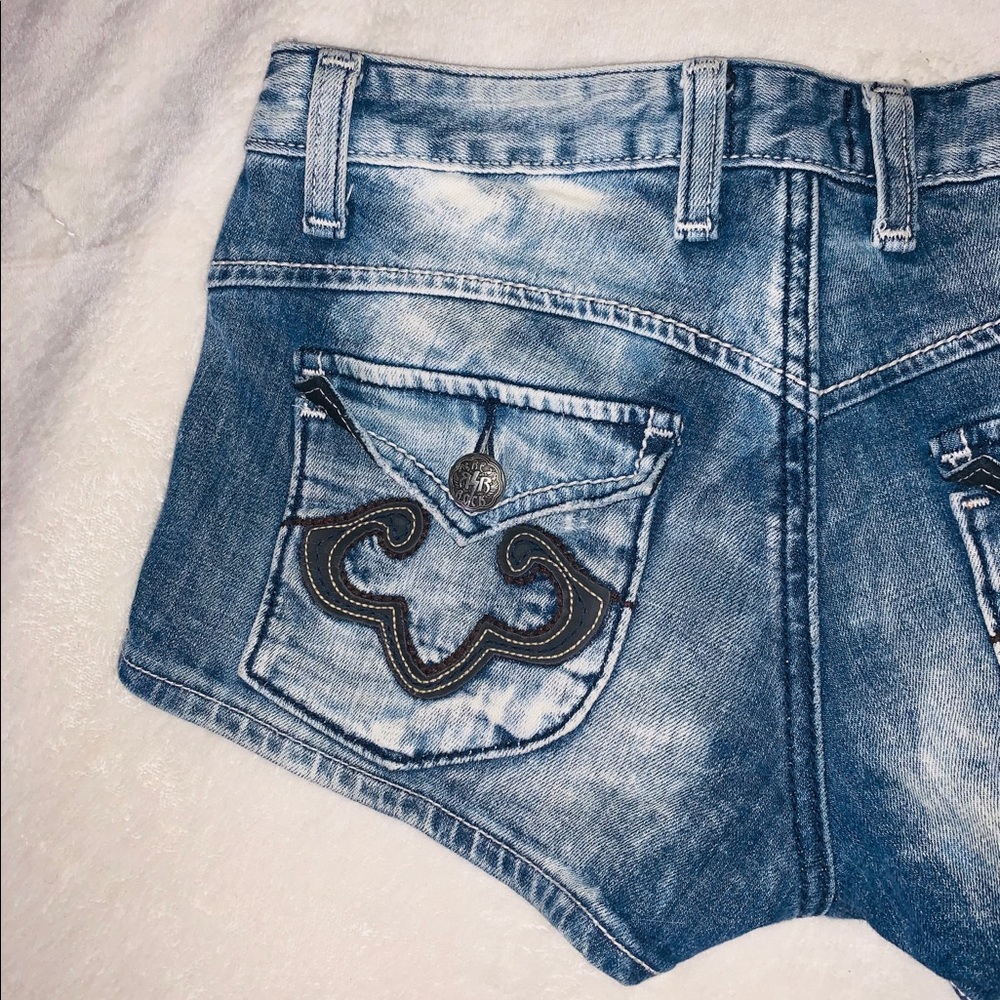 π SEXY FANCY REROCK BOOTY SHORTS ACID WASH β 2 - Picture 8 of 12